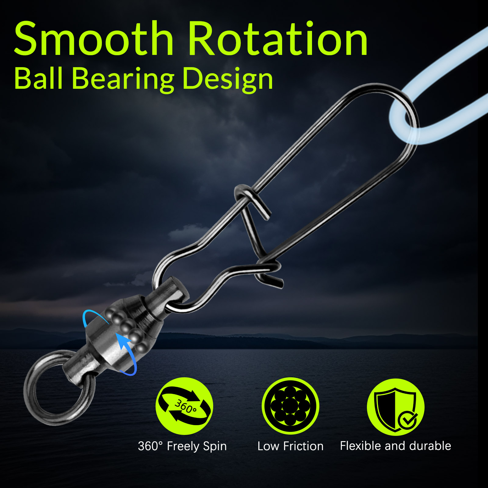 9KM 10PCS Ball Bearing Swivel  - Baitcasting Reel incelemesi ve fiyatı