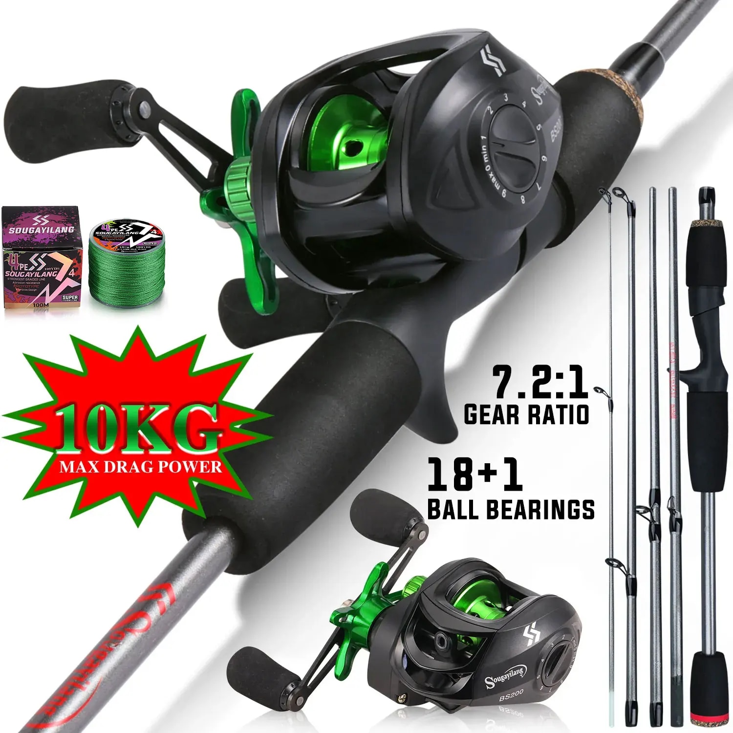 Sougayilang Fishing Rod Combo  - Spincast Reel incelemesi ve fiyatı
