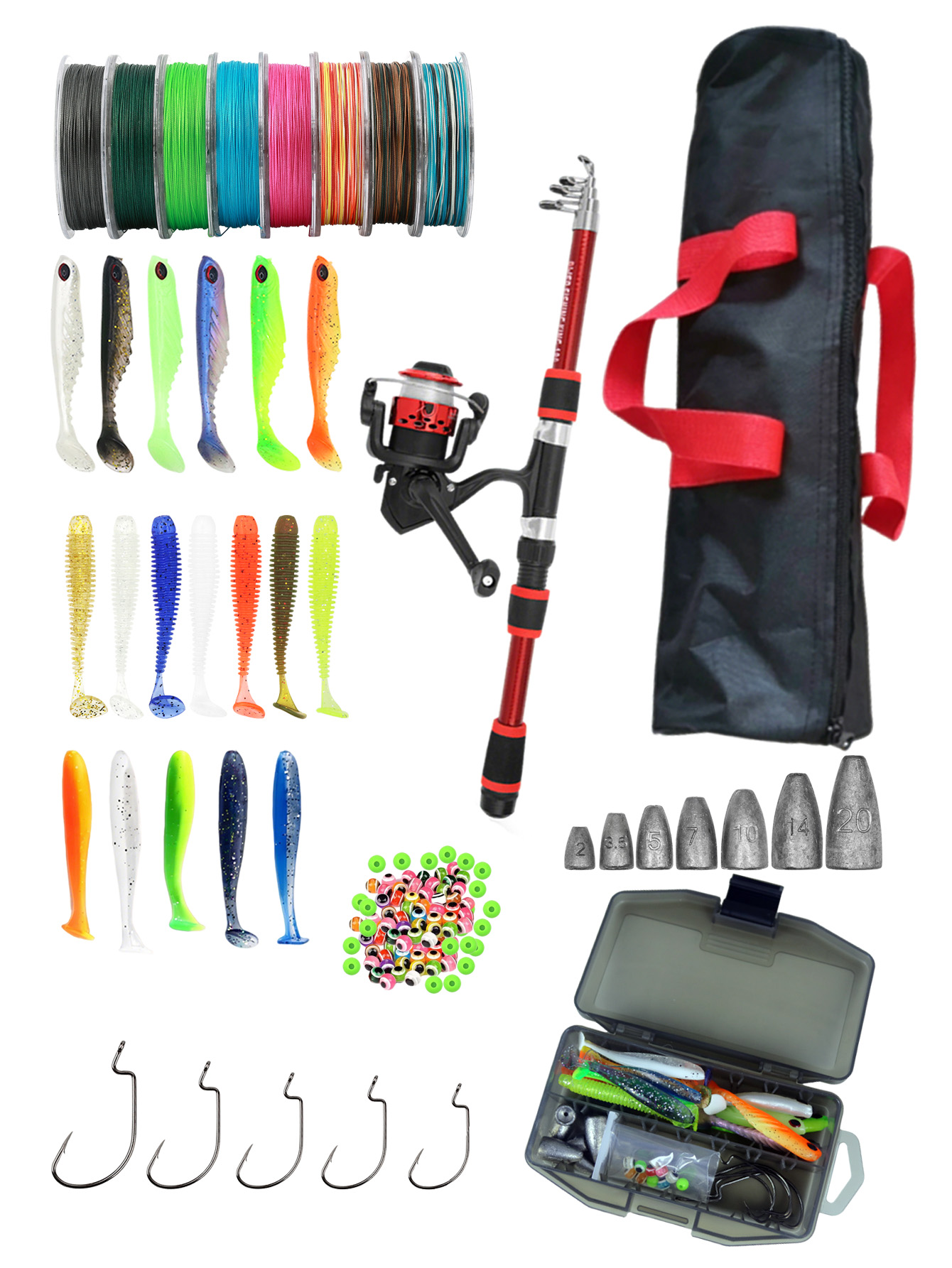 Fishing Rod Reel Combos Collap - Spincast Reel incelemesi ve fiyatı
